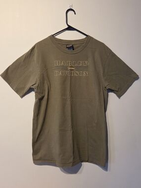 Harley-Davidson Men's Olive Green Logo T-Shirt Netherlands